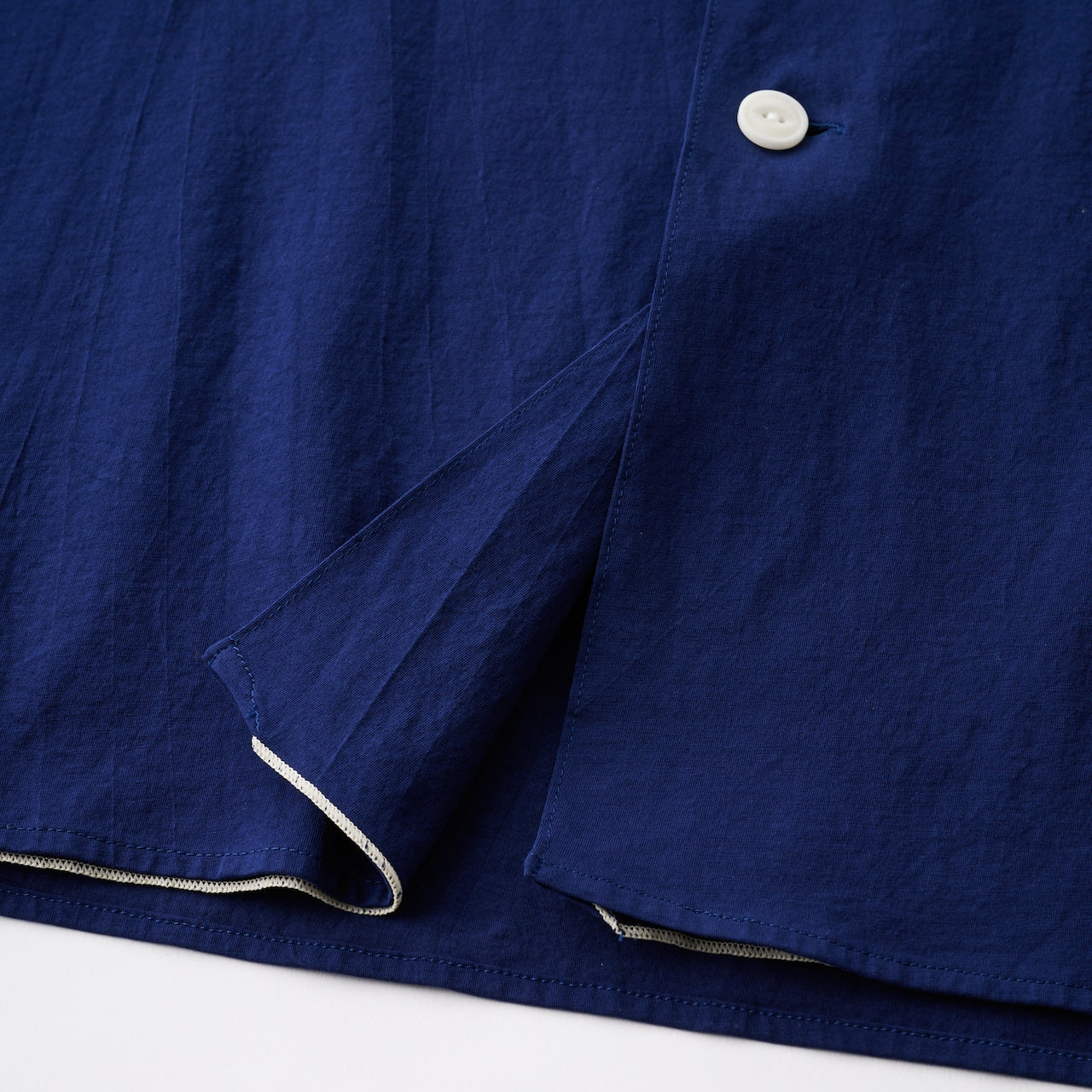 super high gauge natural washer jersey double front half sleeve shirt