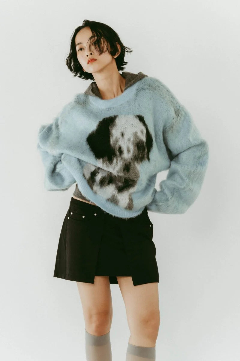 dalmatian shaggy knit(unisex)