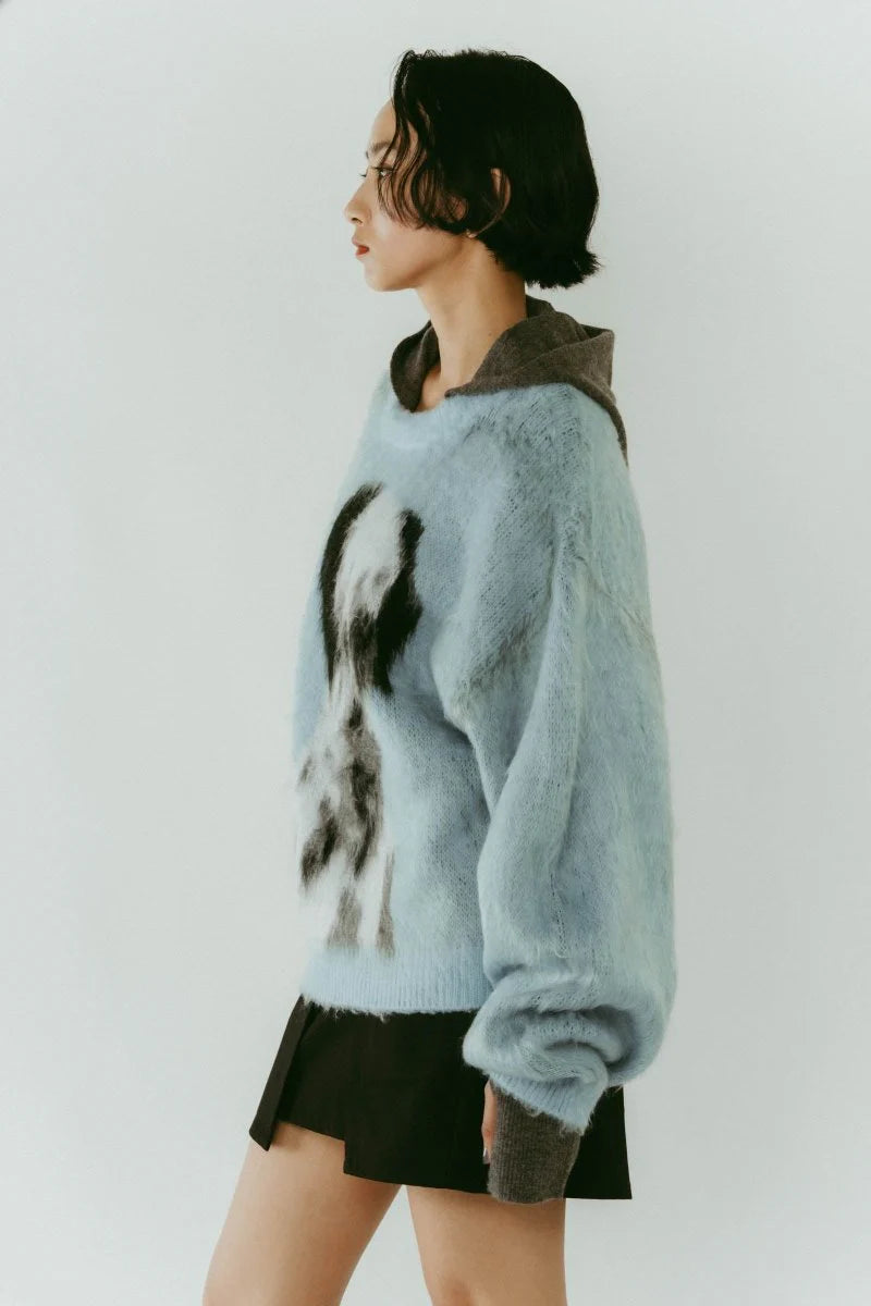dalmatian shaggy knit(unisex)