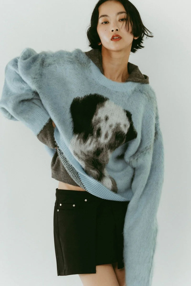 dalmatian shaggy knit(unisex)