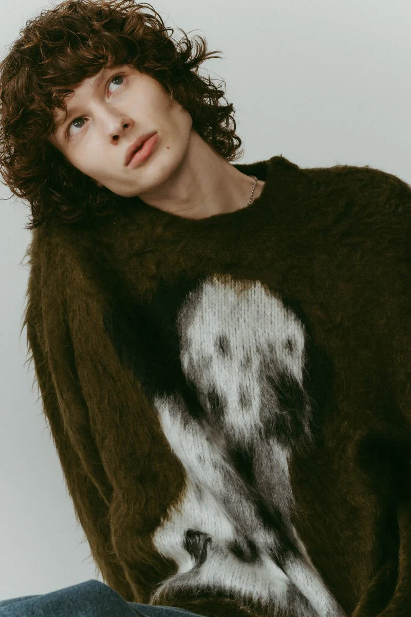 dalmatian shaggy knit(unisex)