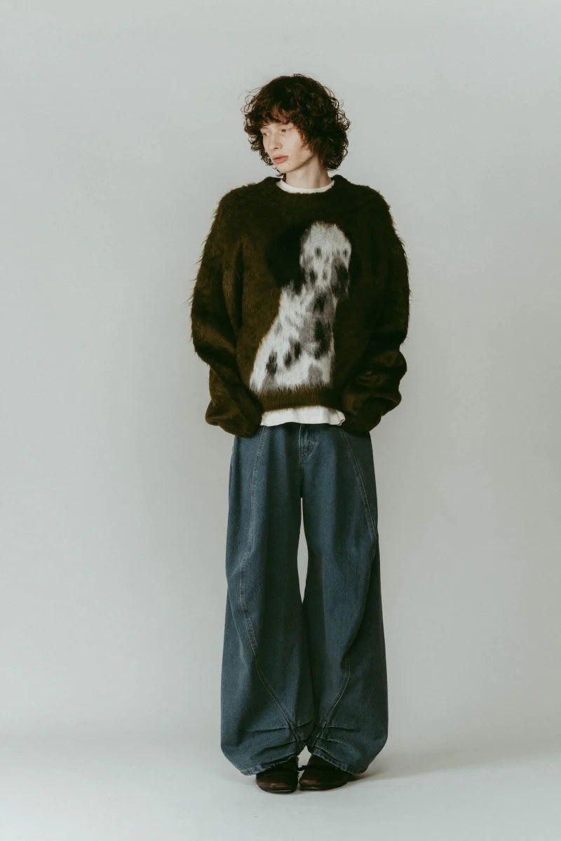 dalmatian shaggy knit(unisex)