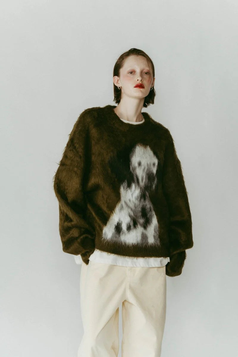 dalmatian shaggy knit(unisex)