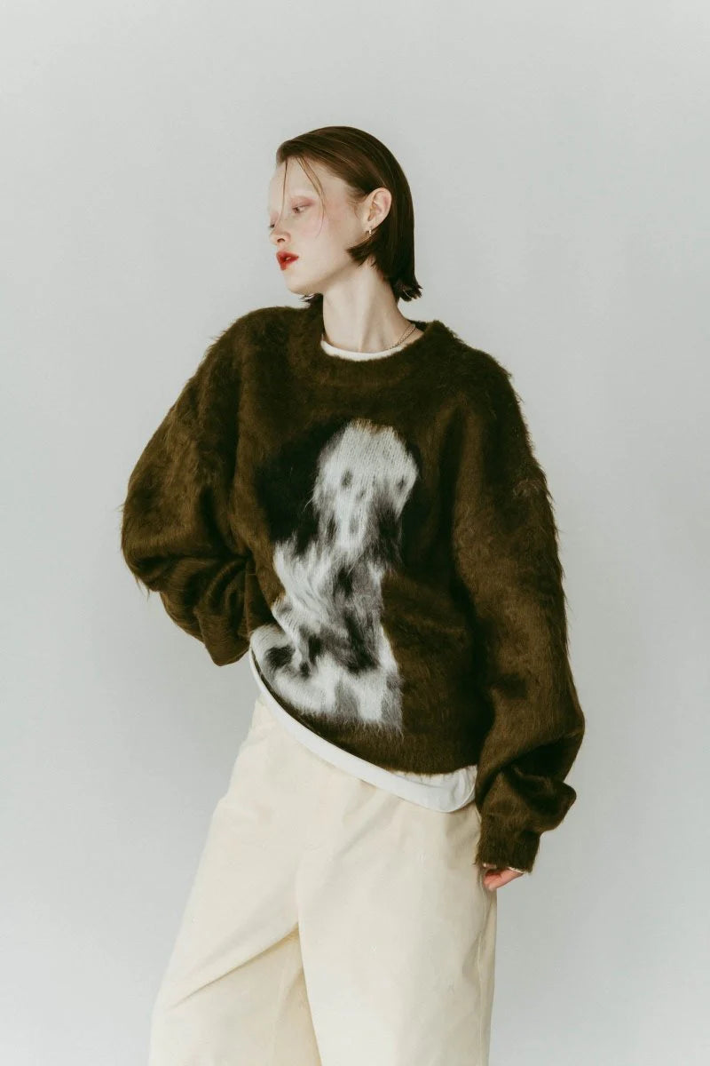 dalmatian shaggy knit(unisex)