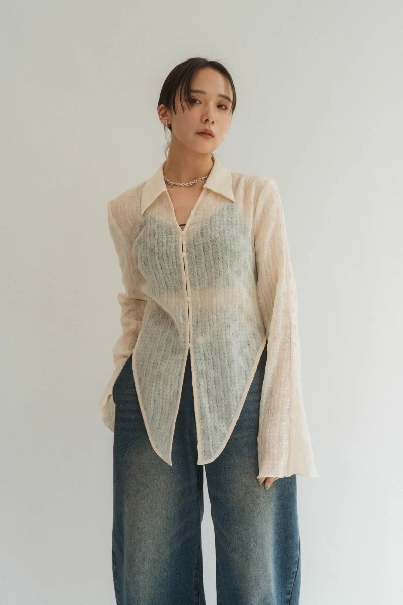 design sheer shirt