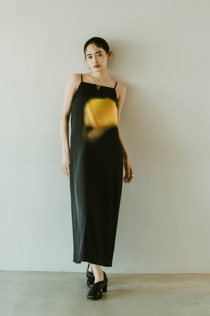 flower print satin dress