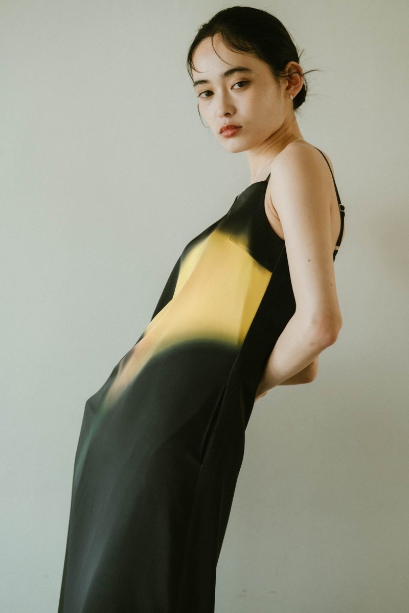 flower print satin dress