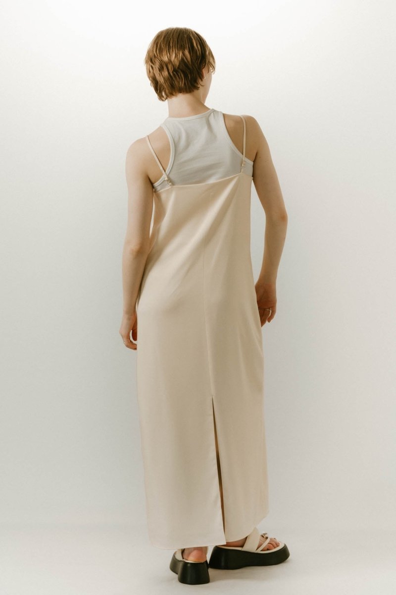 flower print satin dress