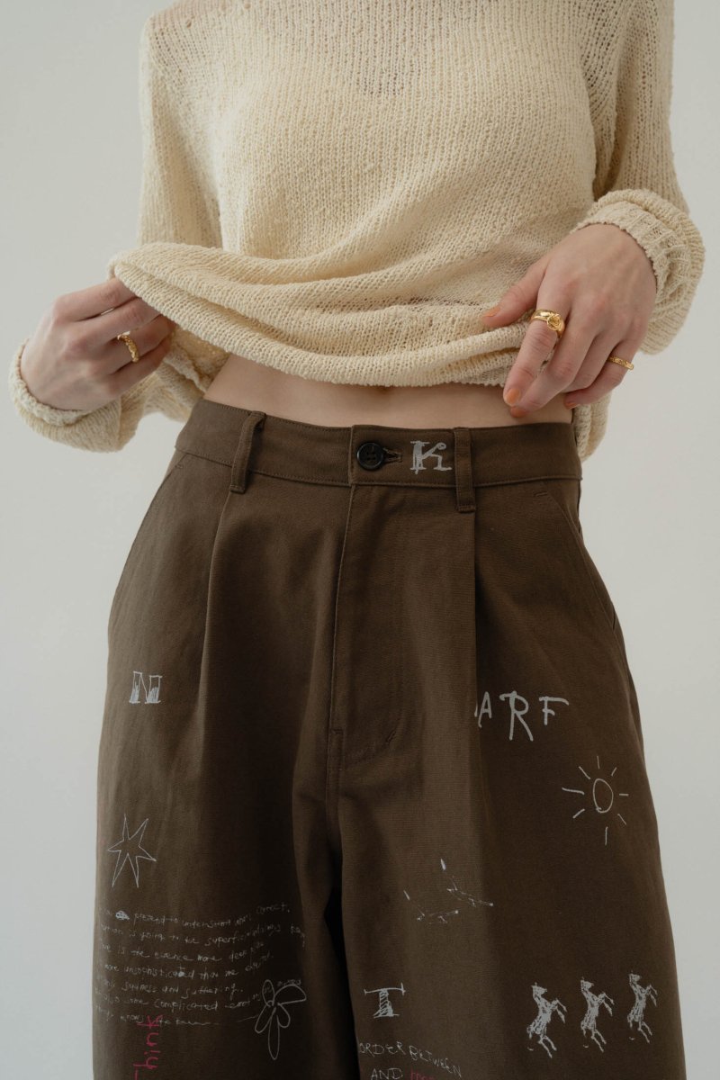 high waist tattoo pants(KotokaIzumi collab)