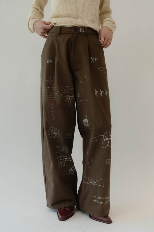 high waist tattoo pants(KotokaIzumi collab)