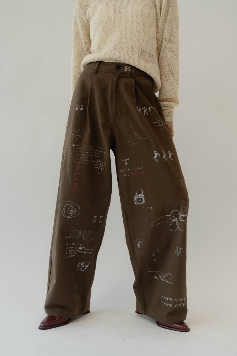 high waist tattoo pants(KotokaIzumi collab)