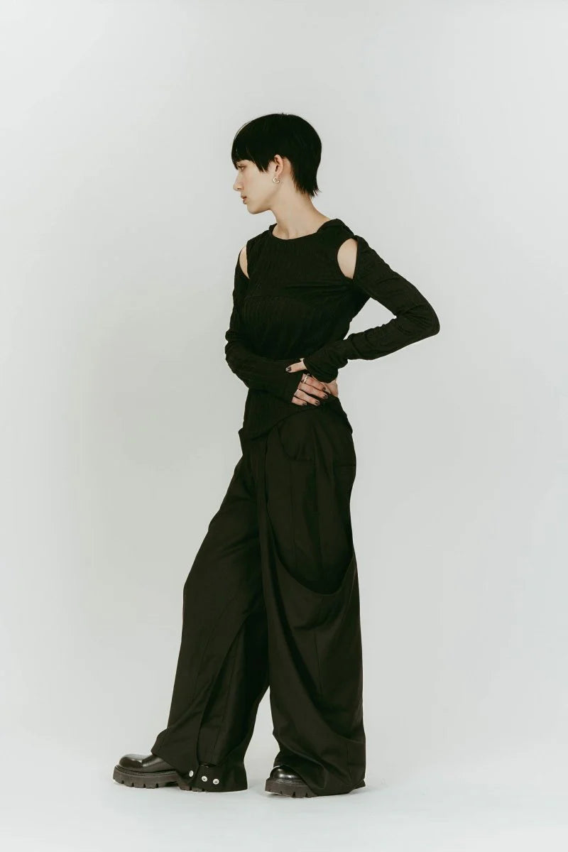 hooded jacquard top