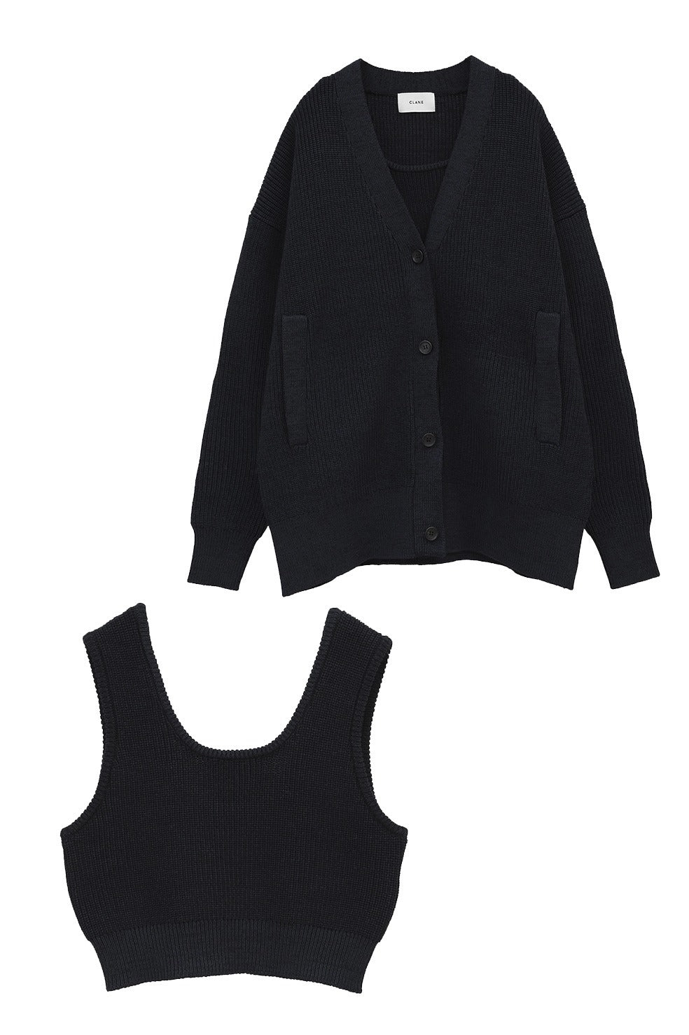 bustier set knit cardigan