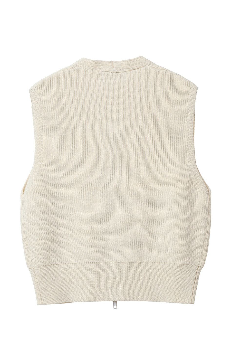 zip compact knit vest