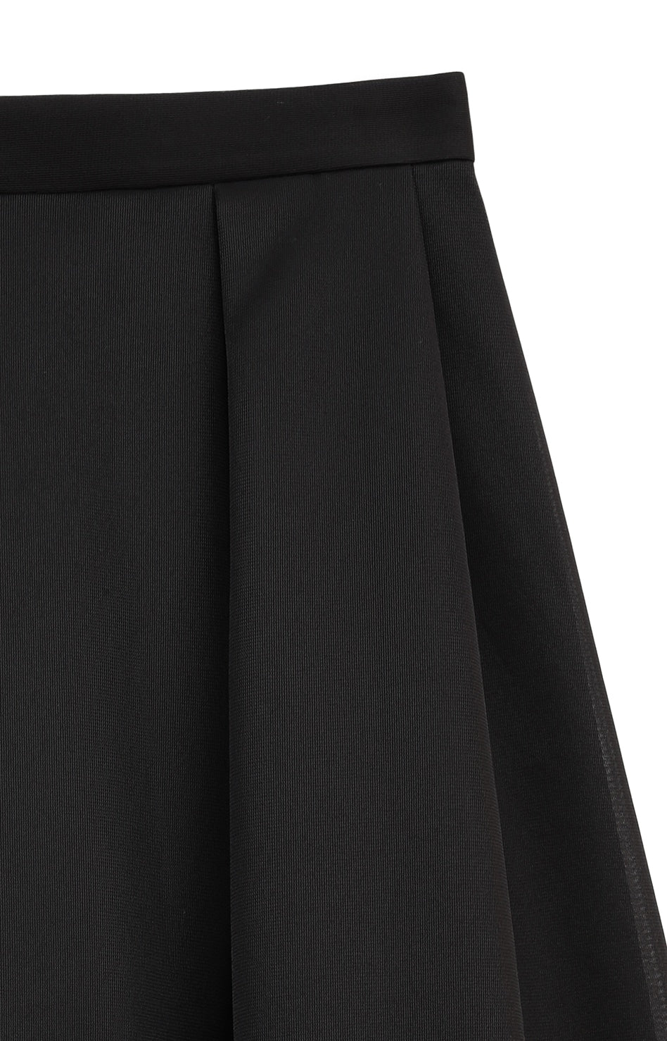 sheer russell volume flare skirt