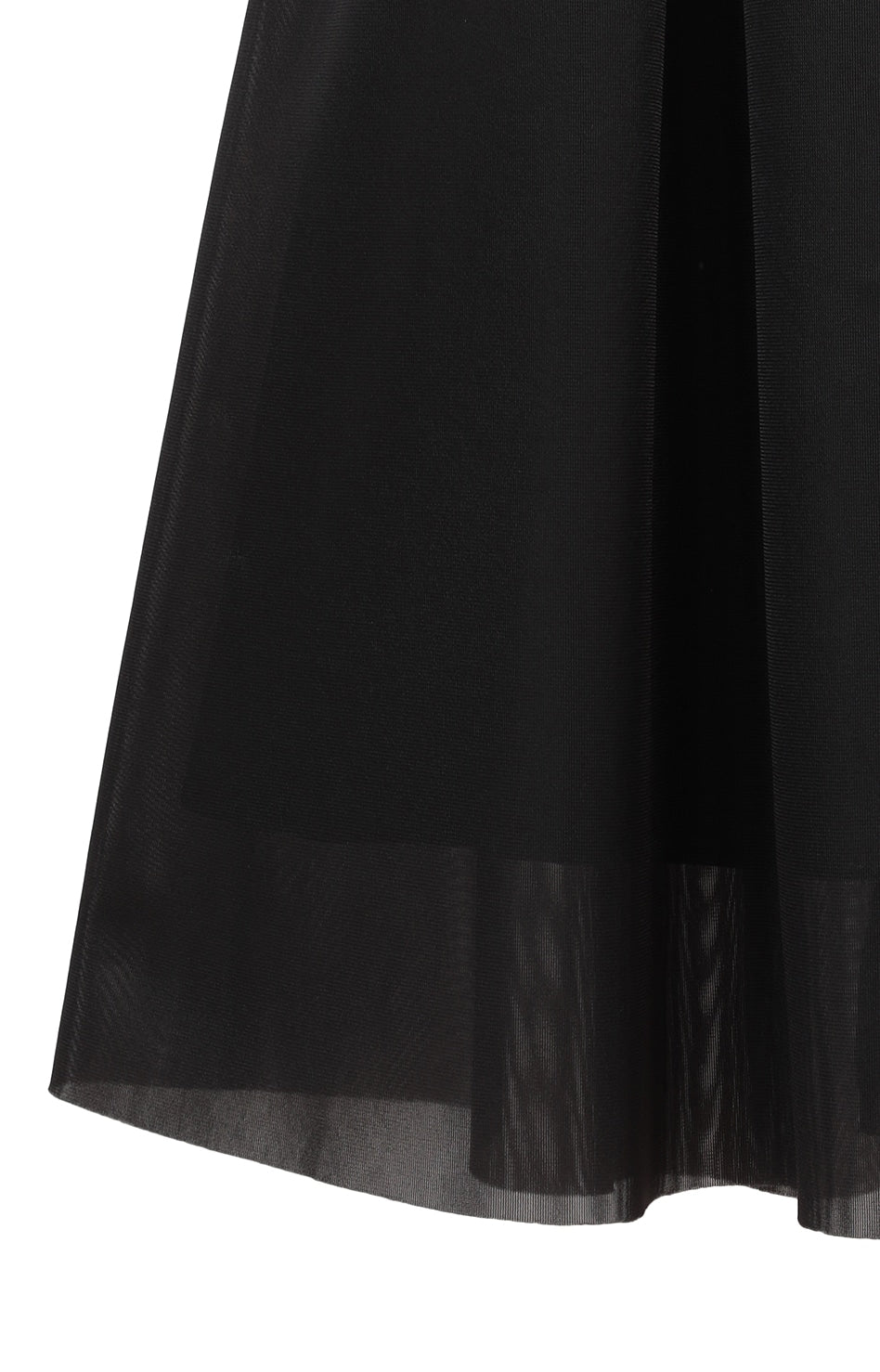 sheer russell volume flare skirt