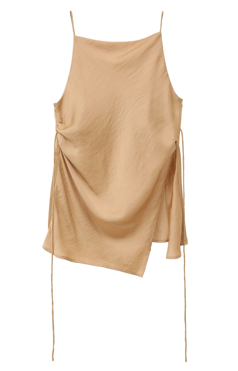 drape satin camisole tops