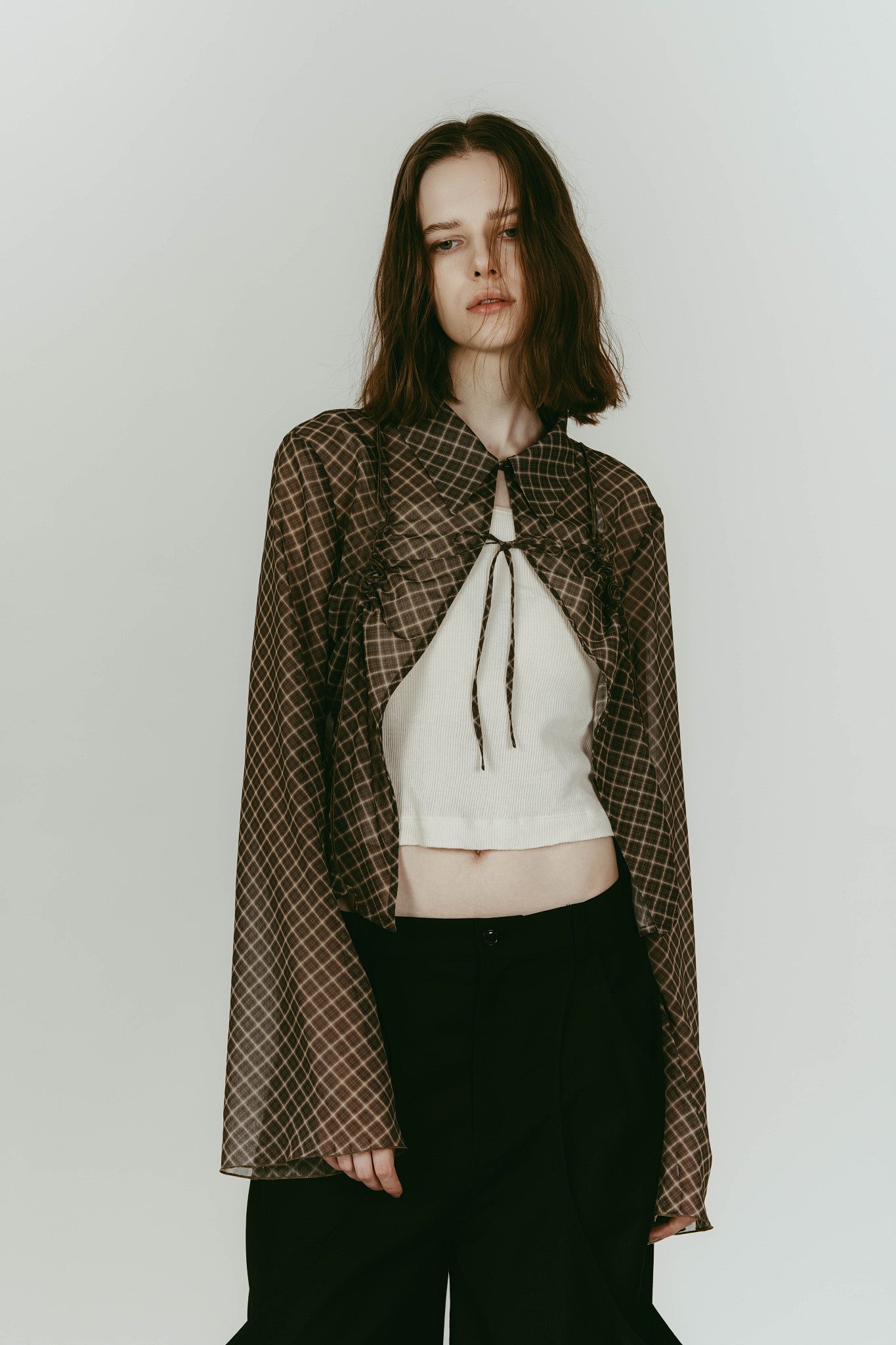 sheer collared blouse