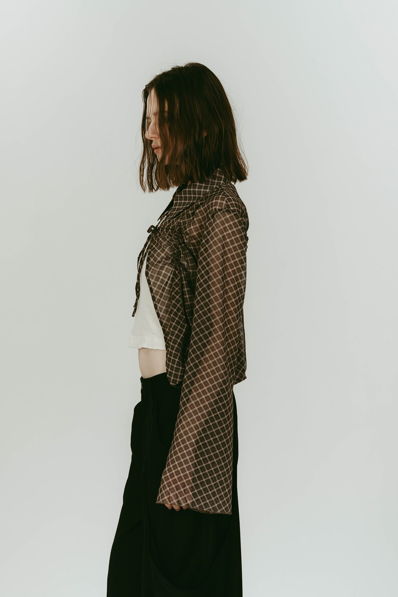 sheer collared blouse