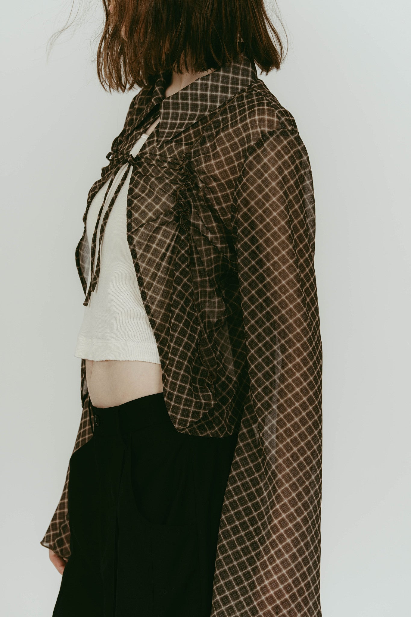 sheer collared blouse