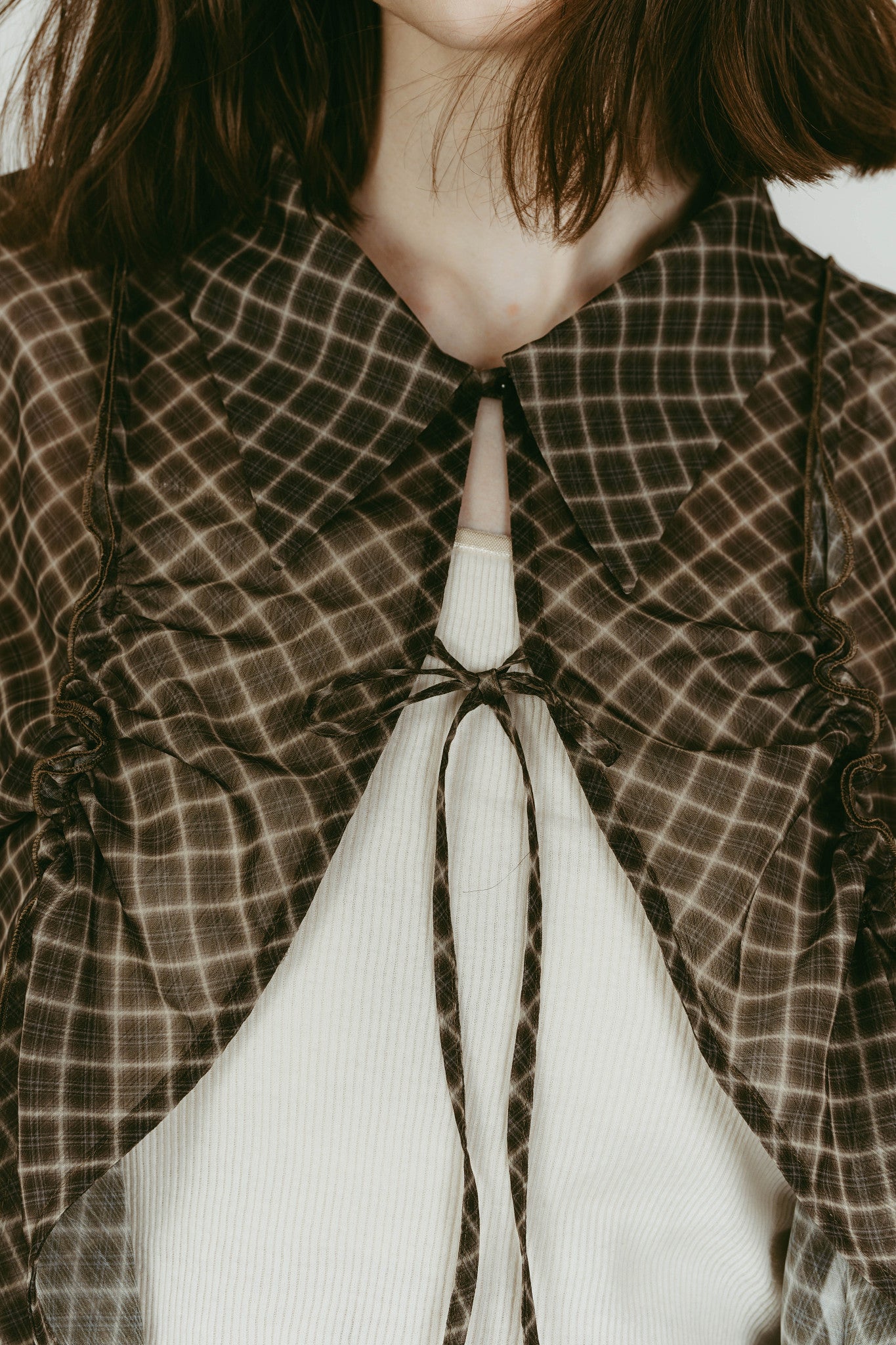 sheer collared blouse