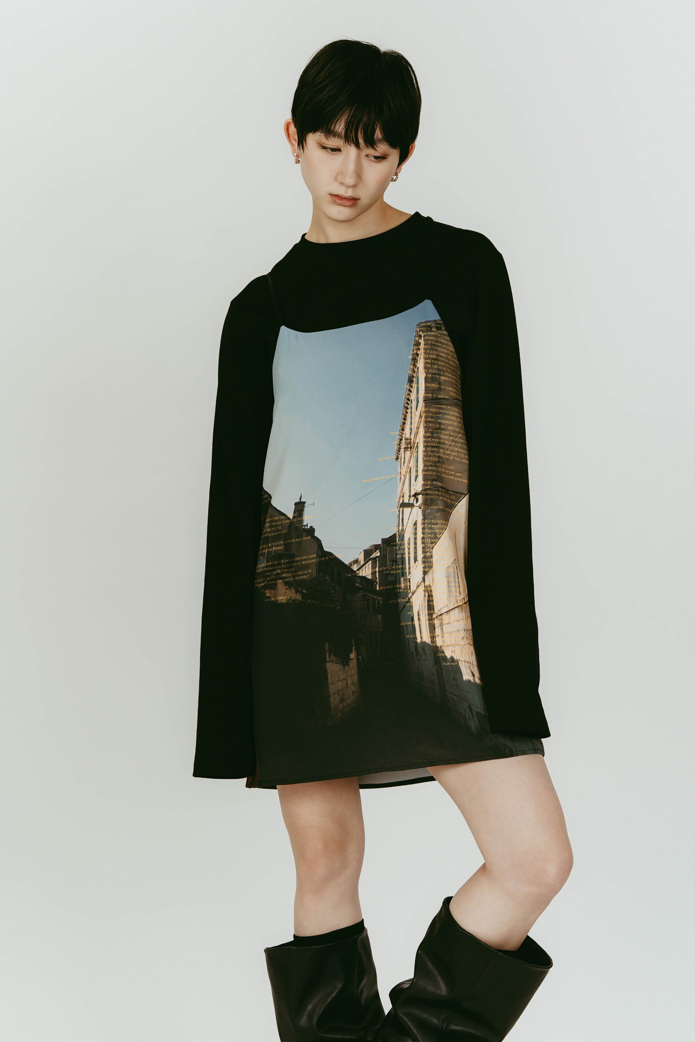 scenery print mini one piece