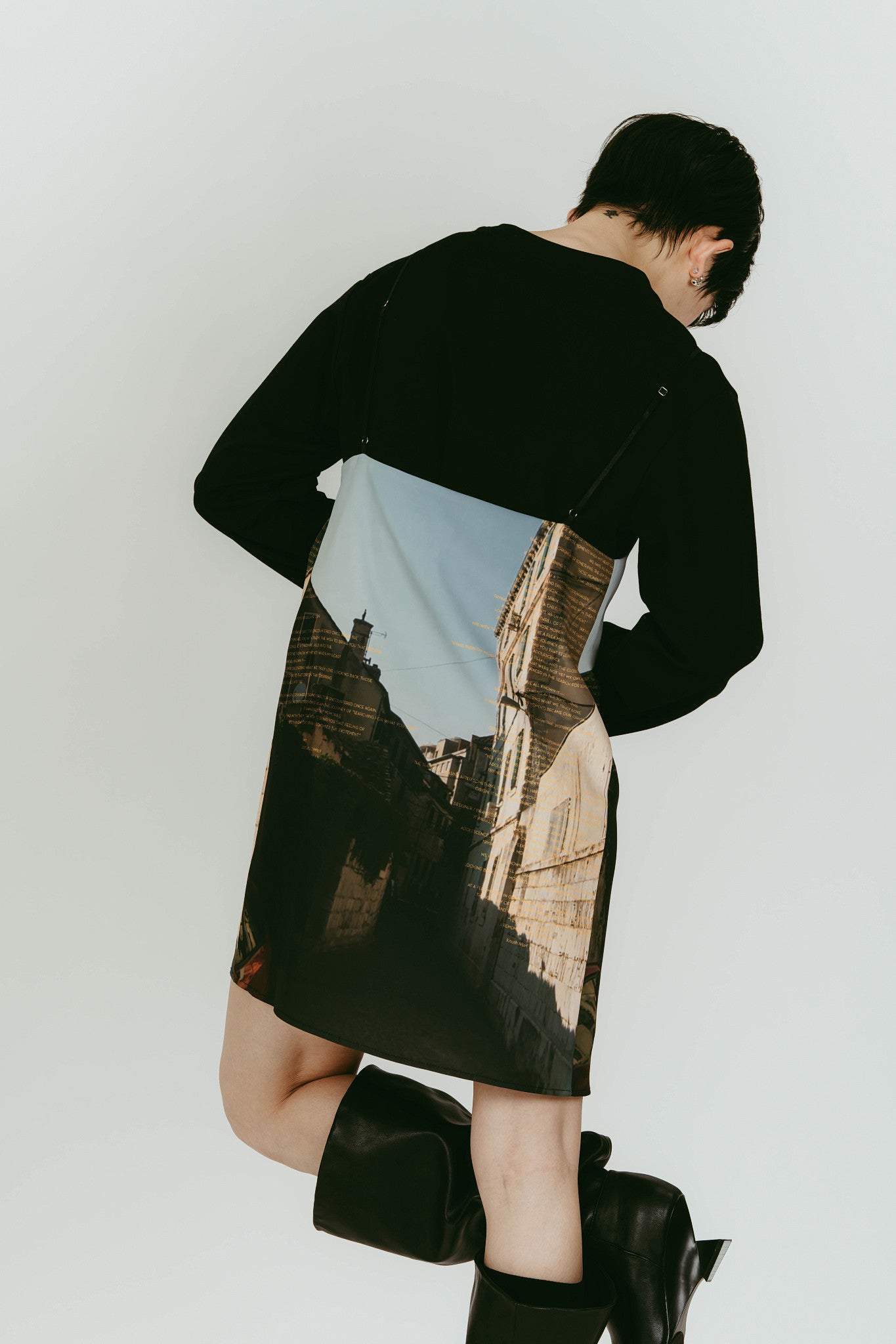 scenery print mini one piece