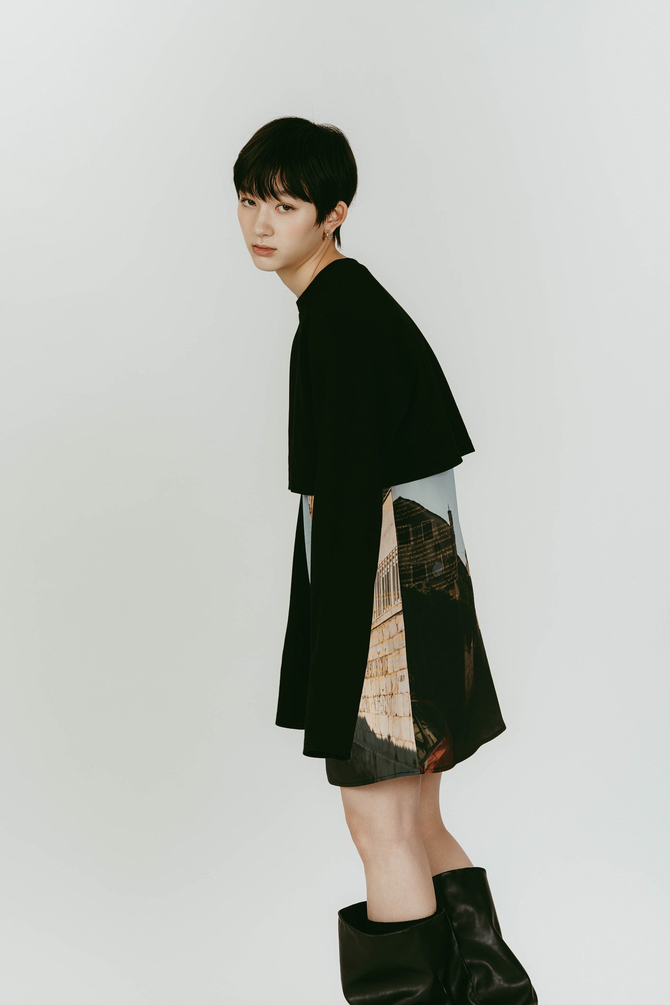 scenery print mini one piece