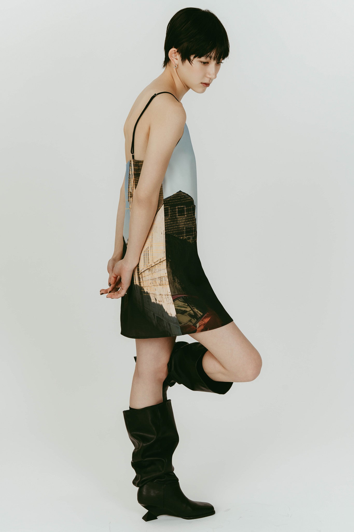 scenery print mini one piece