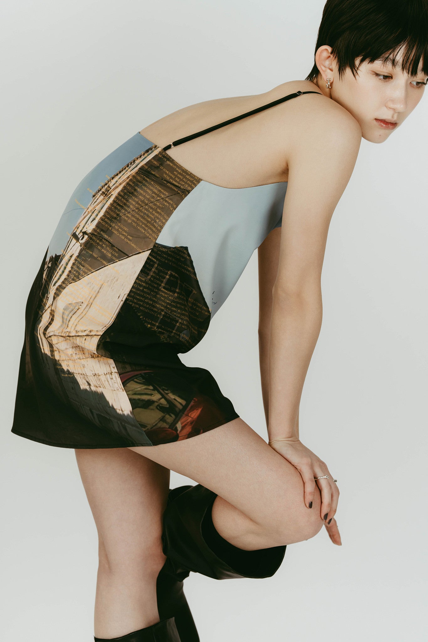 scenery print mini one piece