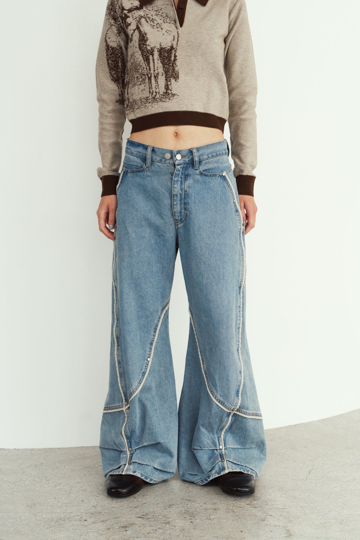 curve utility denim pants(unisex)