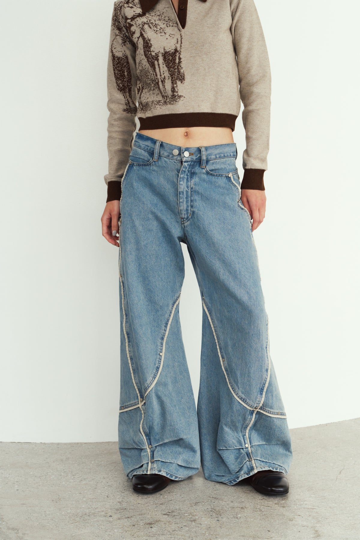curve utility denim pants(unisex)
