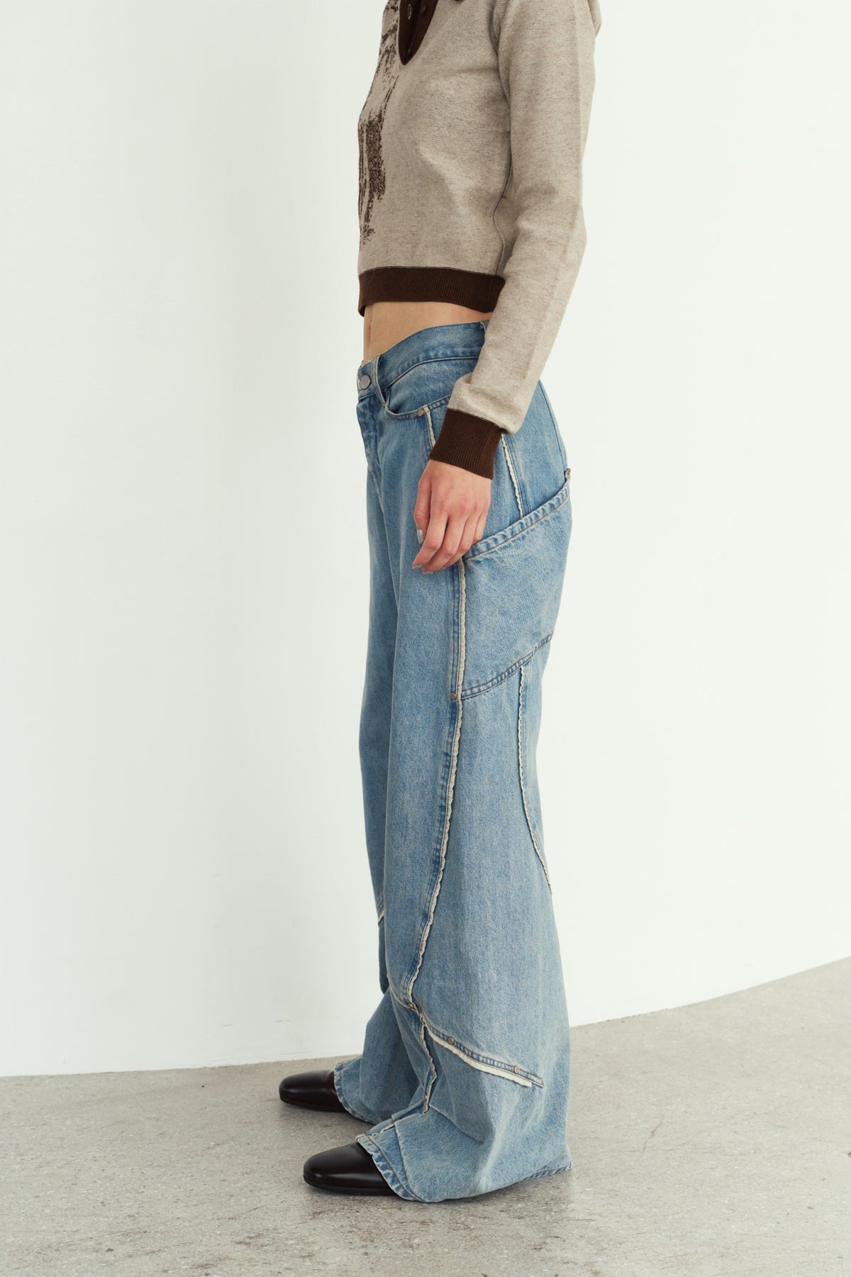 curve utility denim pants(unisex)