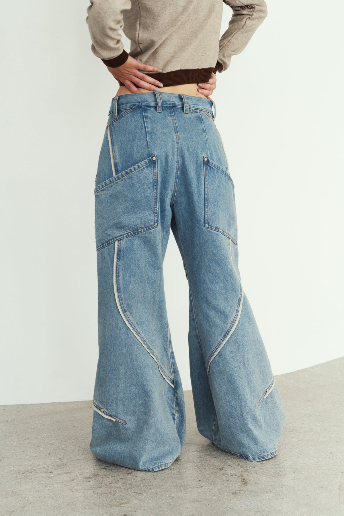 curve utility denim pants(unisex)