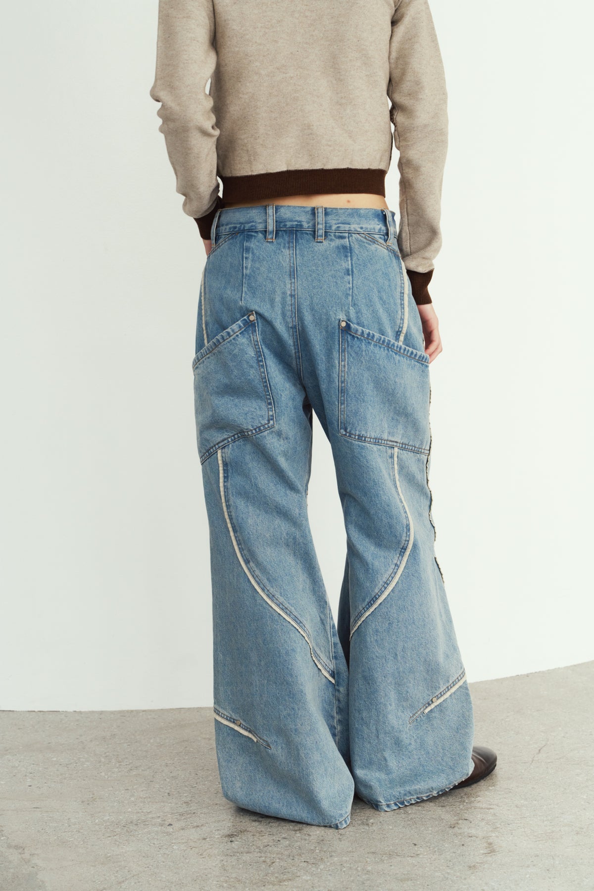 curve utility denim pants(unisex)