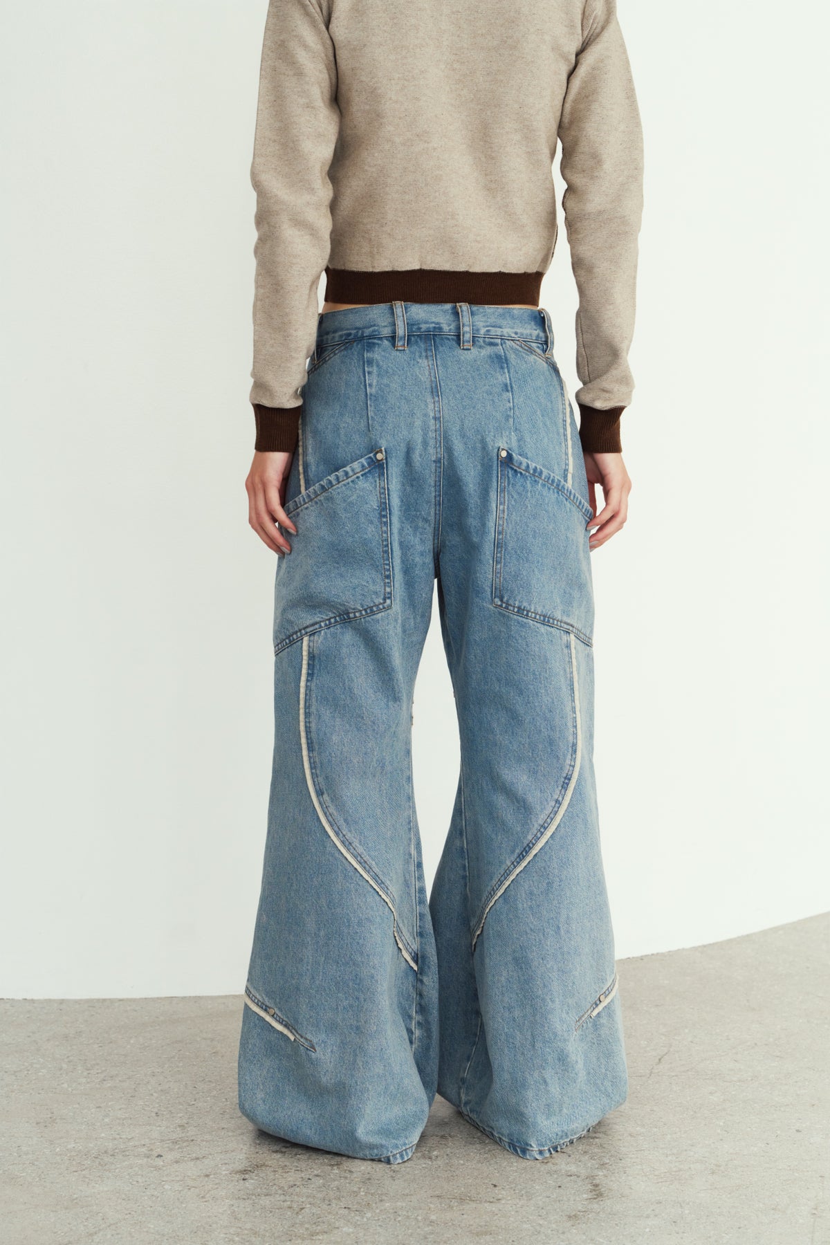curve utility denim pants(unisex)
