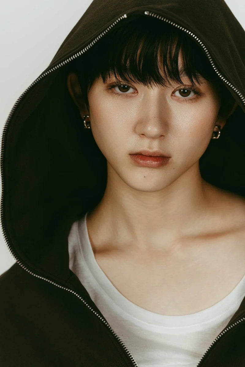 pierced hooded sweatshirt