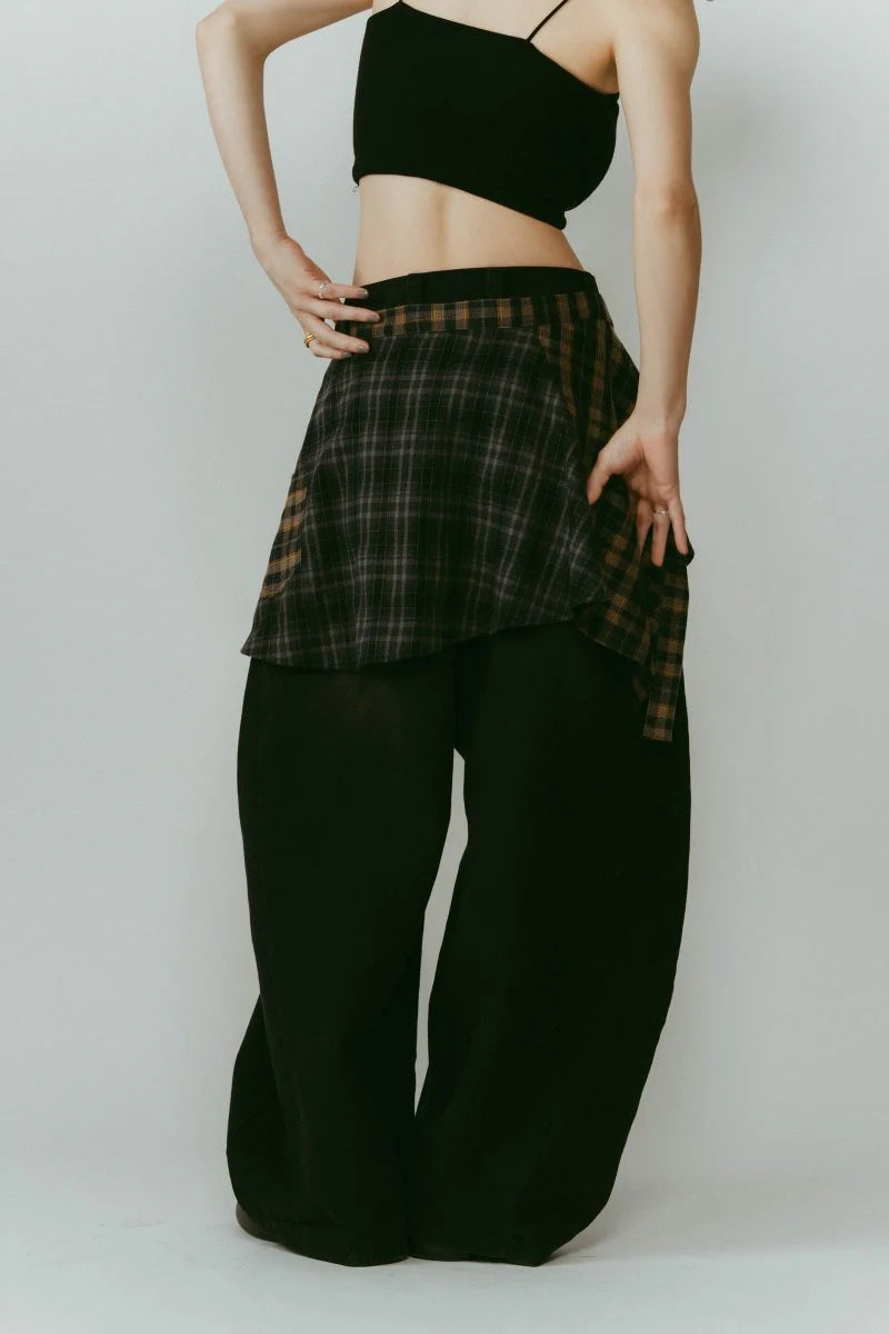 shirt wrap denim pants