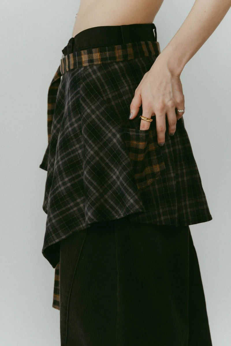 shirt wrap denim pants