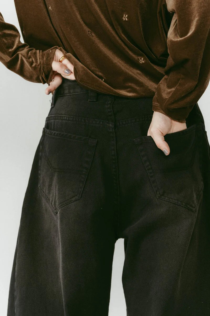 shirt wrap denim pants