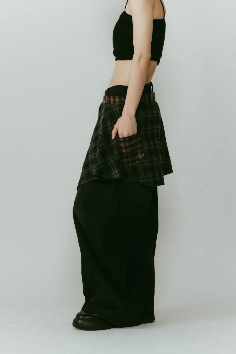 shirt wrap denim pants