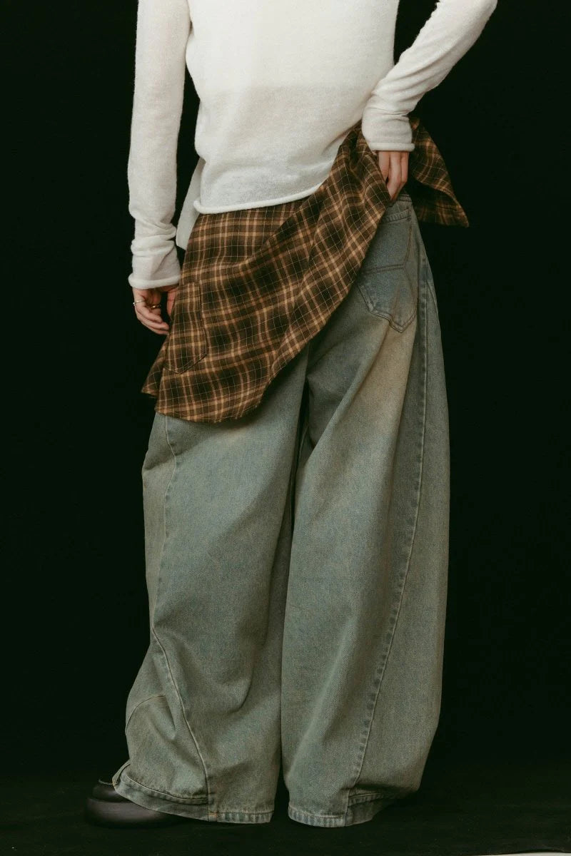 shirt wrap denim pants