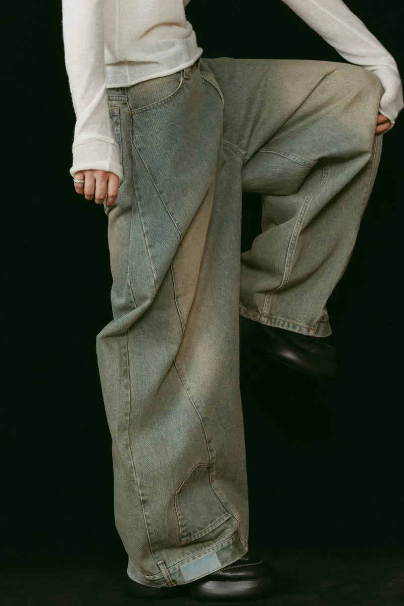 shirt wrap denim pants