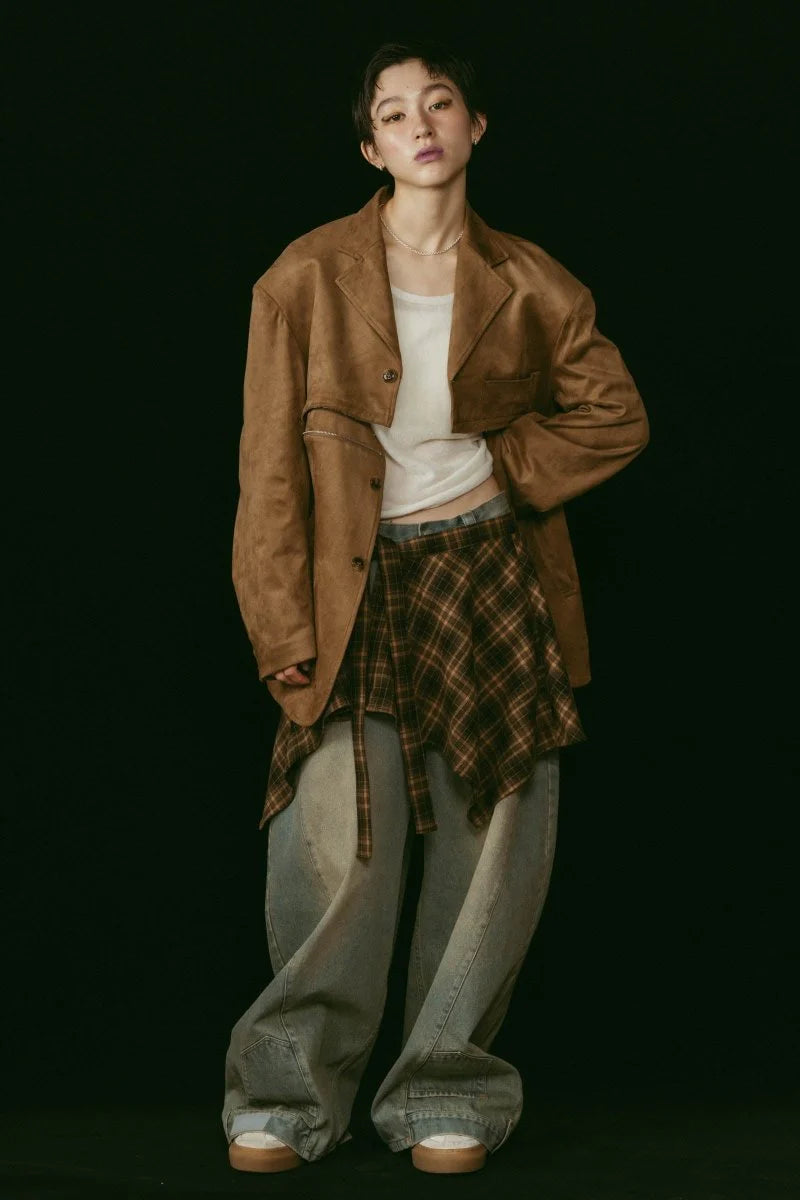 shirt wrap denim pants