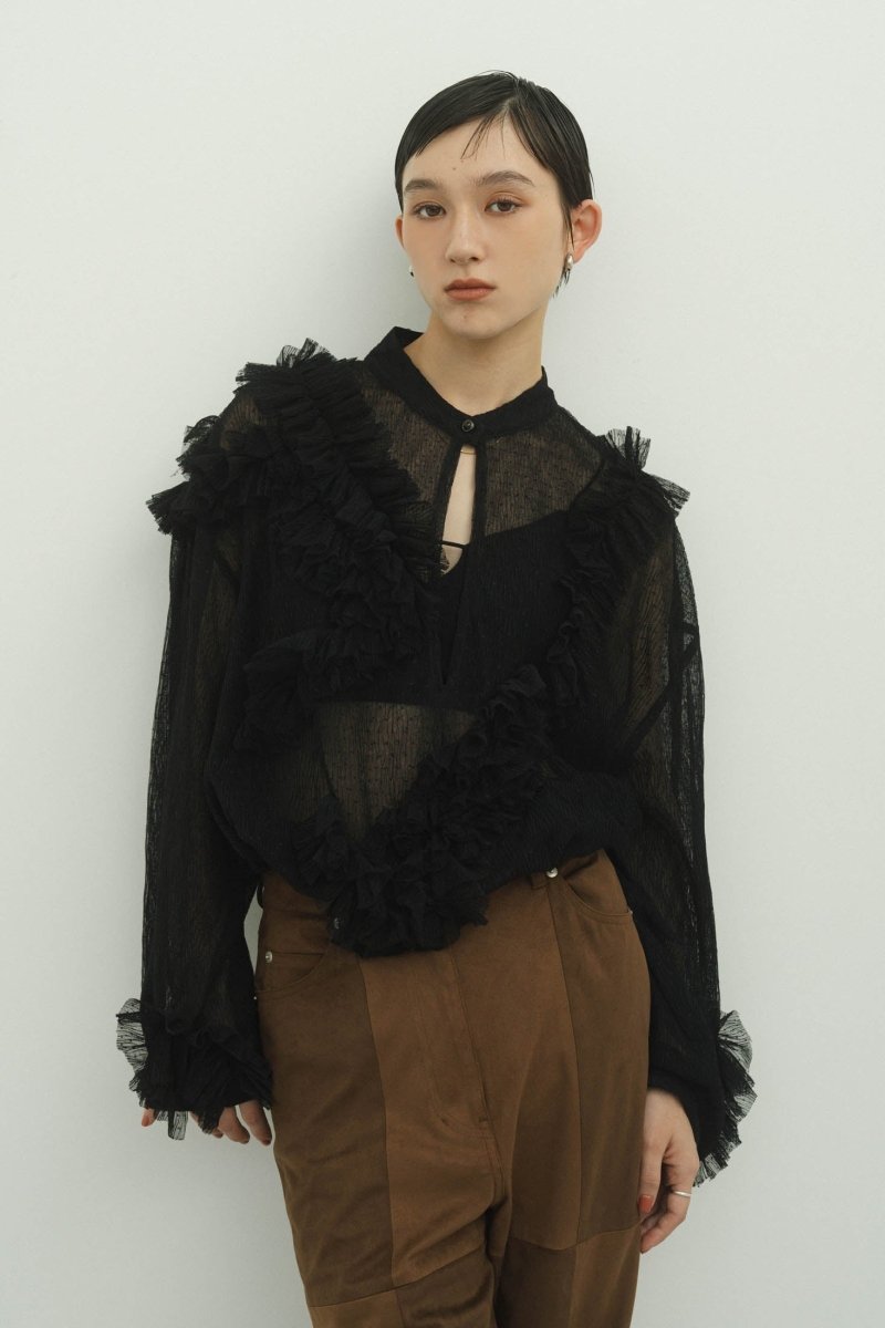 tulle design blouse