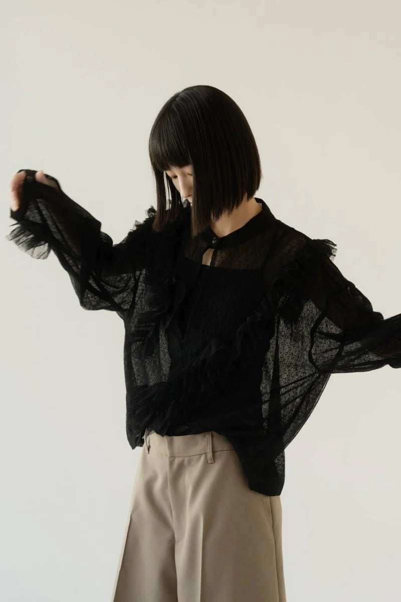 tulle design blouse