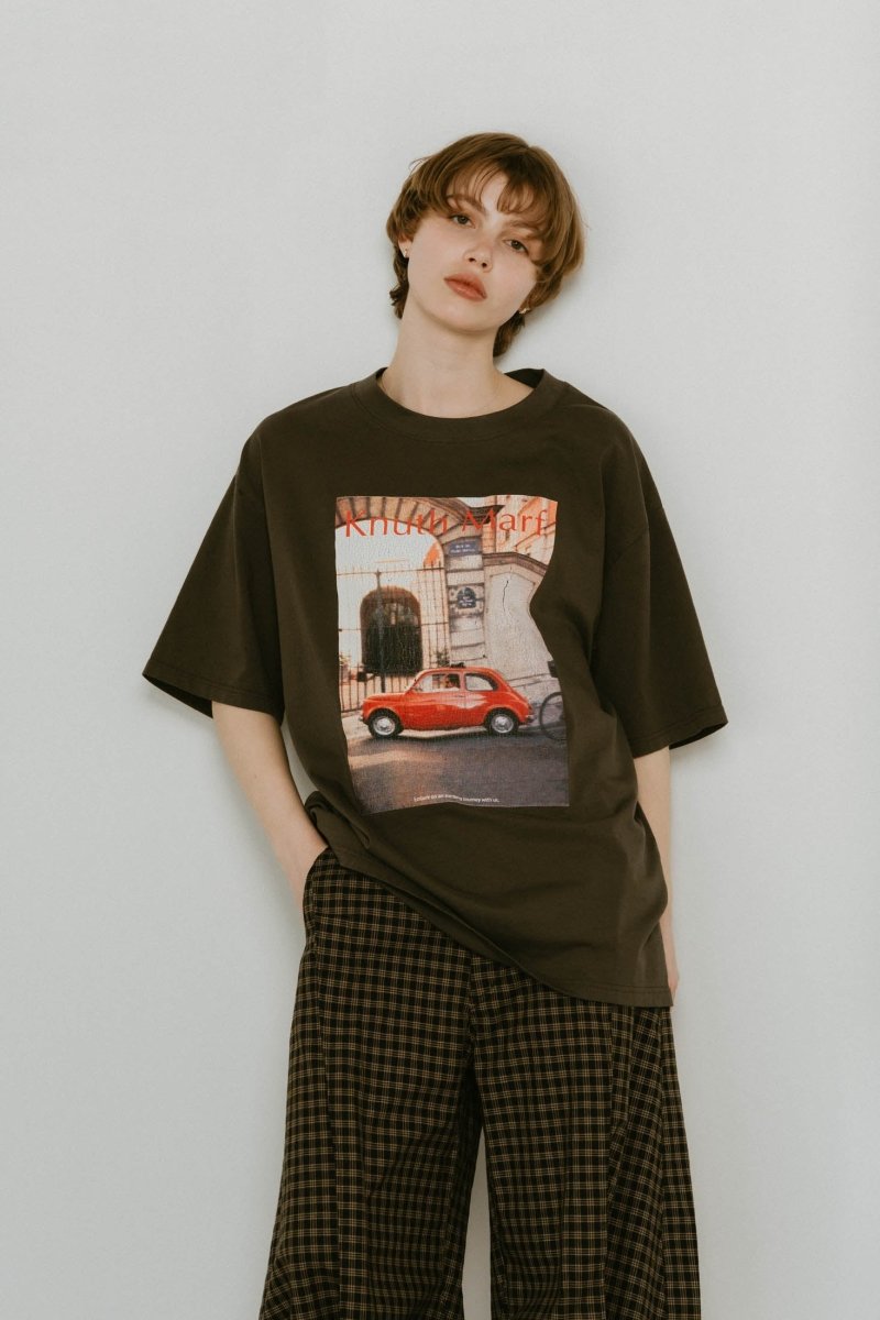 vintage print T shirt(unisex)