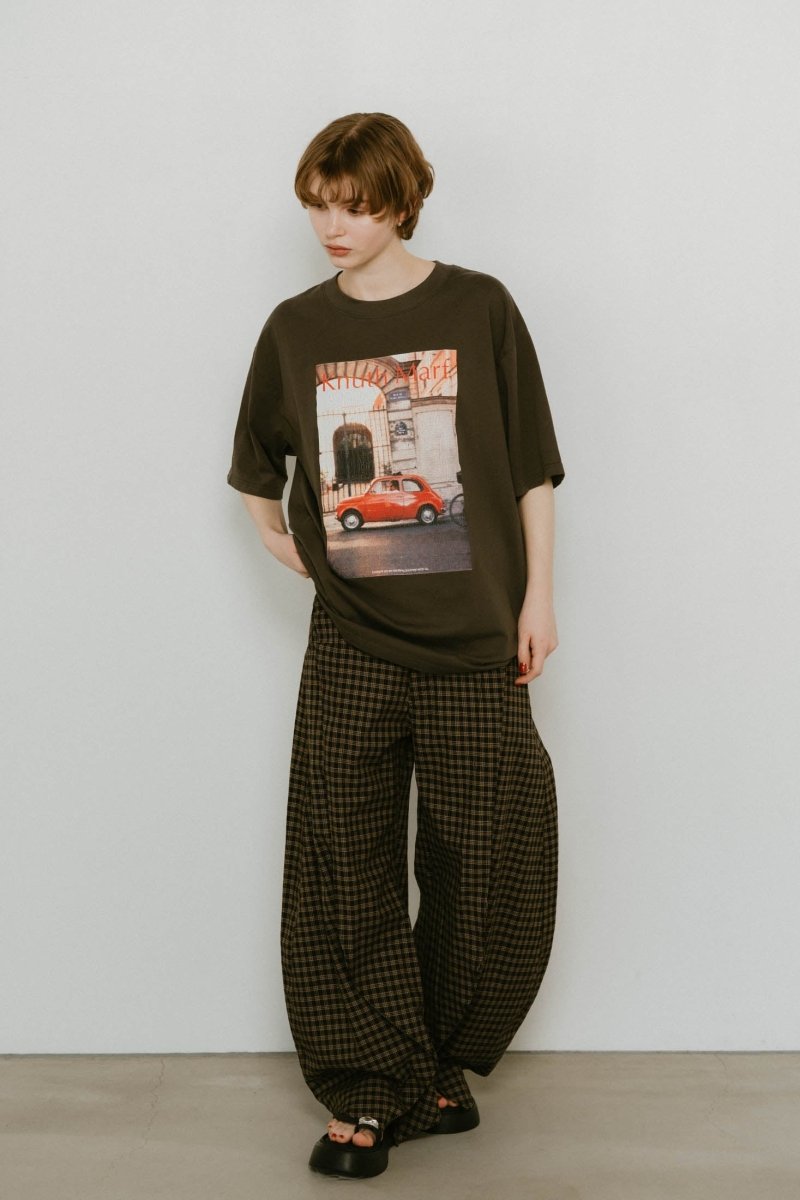 vintage print T shirt(unisex)