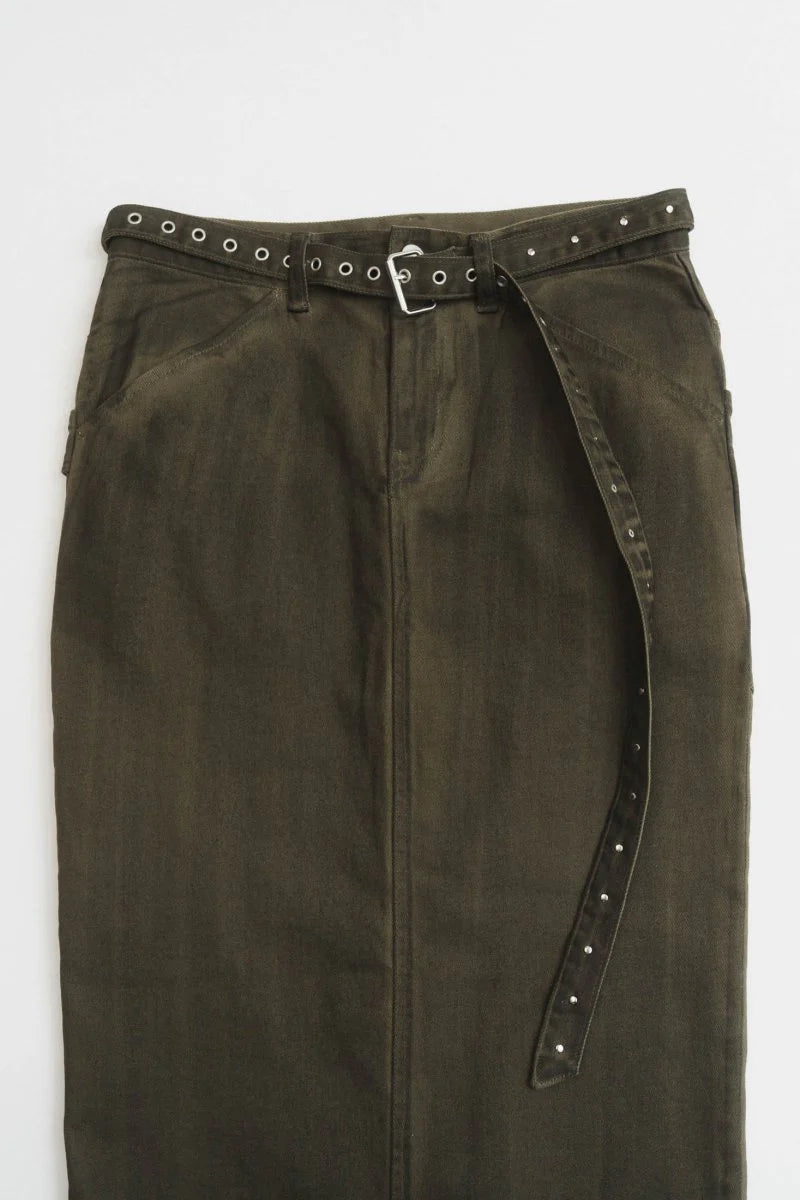 vintage studs long skirt/3color | KNUTH MARF