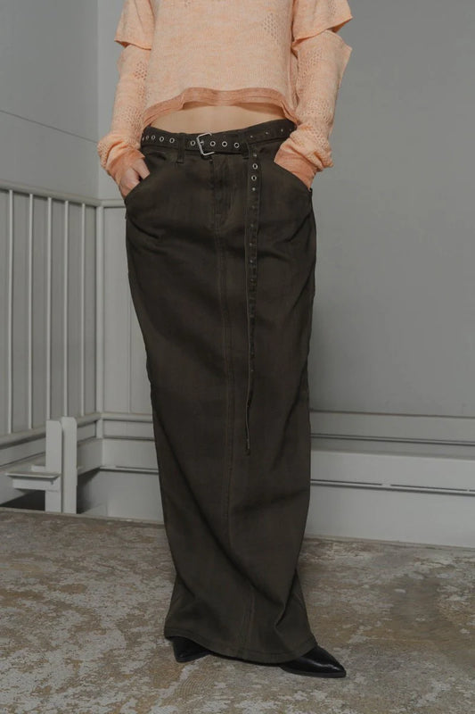 vintage studs long skirt